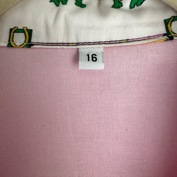 MIDDY N’ME Ella Perfect Pink Equestrian Button-Up Cuffs Collar Shirt Sz 16 - Picture 5 of 11